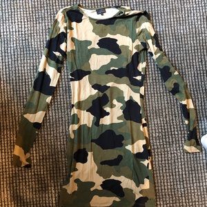 RIHANNA x River Island Camo Bodycon dress